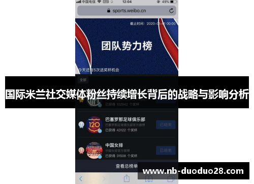 国际米兰社交媒体粉丝持续增长背后的战略与影响分析